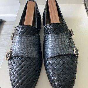 Santoni woven/croc shoes 6.5US